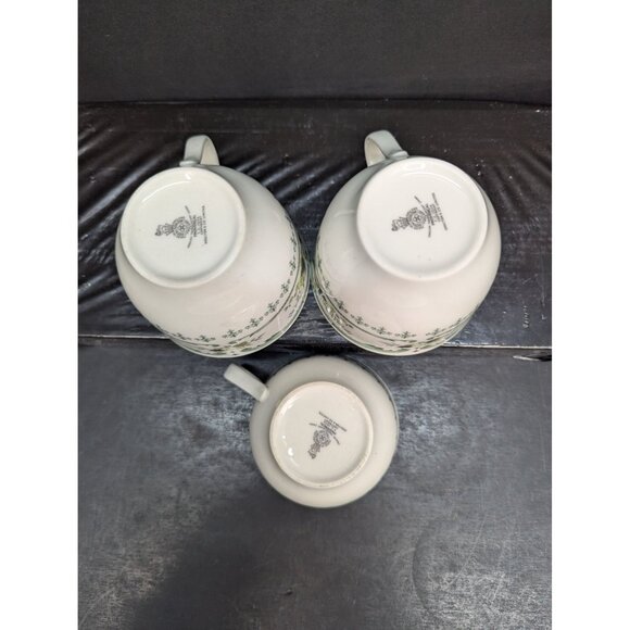 Royal Doulton Provencal T.C. 1034 English Translucent China Flat Teacup Set of 3 - Picture 9 of 10